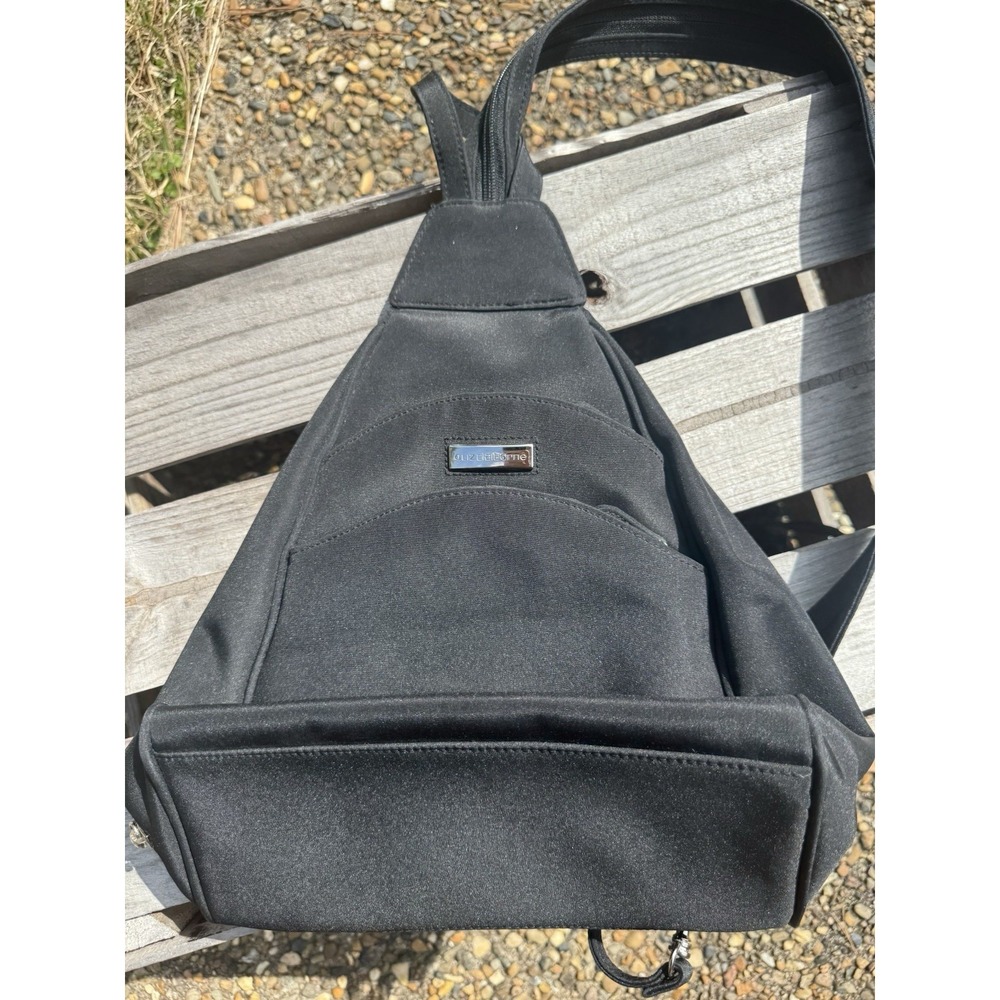 LIZ CLAIBORNE Mini Backpack Purse Black Convertible Sling